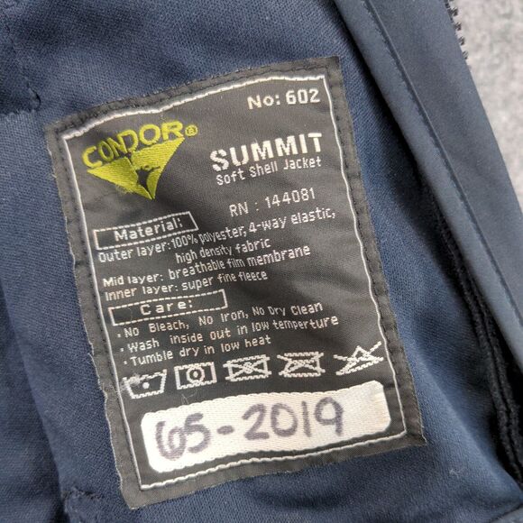 Condor Women's Summit Soft Shell Full Zip Jacket Blue M #602 Zipped Pockets - Picture 12 of 15